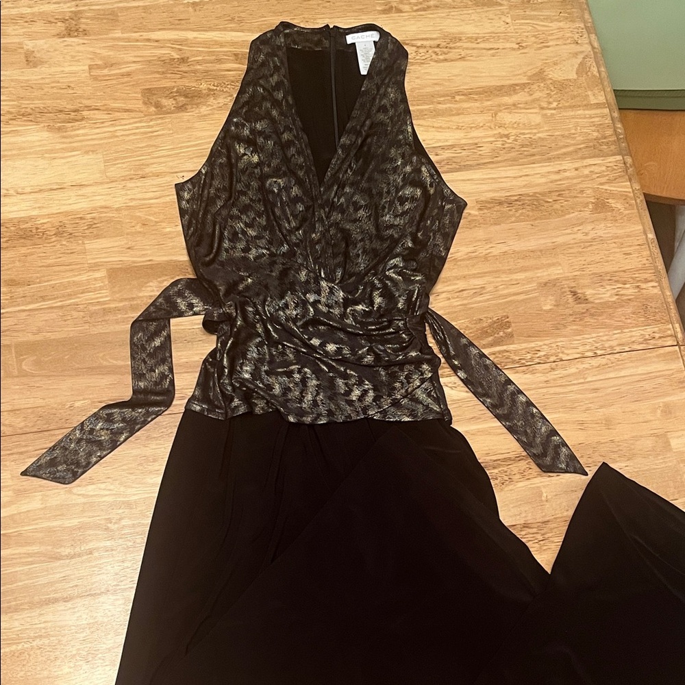 Cache Metallic Wrap Jumpsuit - image 1